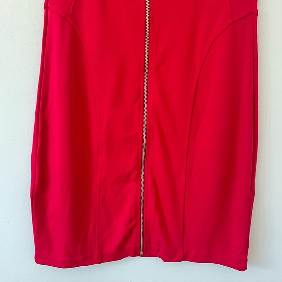 Guess SL Hedy Fitted Paneled Sleeveless Dress Red Mesh Accent (U1-2) - Picture 7 of 14